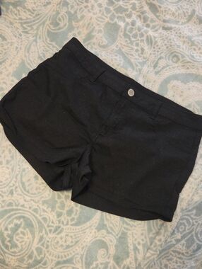 Divided High-Waist Black Women's Shorts